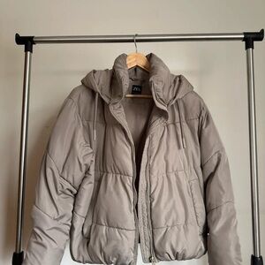 Zara Beige Puffer Jacket